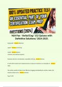 NLN Pax - Verbal Eng&sol; 152 Quizzes with Definitive Solutions&sol; 2024-2025&period;