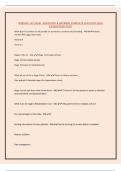 NURSING 185 EXAM &ndash;QUESTIONS & ANSWERS COMPLETE SOLUTION 100&percnt;  GUARANTEED PASS&excl;