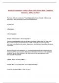 Health Assessment JARVIS New Final Exam With Complete Solutions 100&percnt; Verified