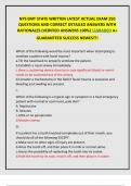 NYS EMT STATE WRITTEN LATEST ACTUAL EXAM 250 QUESTIONS AND CORRECT DETAILED ANSWERS WITH RATIONALES &lpar;VERIFIED ANSWERS 100&percnt;&rpar; GRADED A&plus; GUARANTEED SUCCESS NEWEST&excl;&excl;