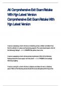 Ati Comprehensive Exit Exam Retake With Ngn Latest Version Comprehensive Exit Exam Retake With Ngn Latest Version