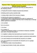 Pearson VUE&colon; Casualty Insurance Practice Exam Perfectly Solved Correct Answers