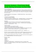 Forensic Science - Final Exam Study Guide &lpar;Spring Semester&rpar; Verified 2024
