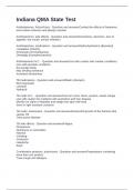 Indiana QMA State Test Exam Questions and Correct Answers 