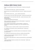 Indiana QMA Study Guide Exam Questions and Correct Answers