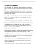 Qma Practice Exam Questions and Correct Answers