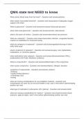 QMA state test NEED to know Exam with Questions and 100&percnt; Correct Answers