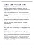 Medical Lab Exam 1 Study Guide Questions and Answers 
