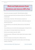 Black seal high pressure Exam Questions and Answers 100&percnt; Pass