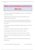 Black seal test Questions and Answers 100&percnt; Pass