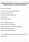 Applied Algebra C957 WGU - Learning Checks Assessment Exam  with Questions and Correct Answers 100&percnt; Graded A&plus;