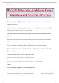 BSC-108 University of Alabama Exam 1 Questions and Answers 100&percnt; Pass