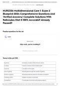 NUR2356 Multidimensional Care 1&colon; Exam 2 Blueprint 2024 Comprehensive Questions And Verified Answers&sol; Complete Solutions With Rationales &vert;Get It 100&percnt; Accurate&excl;&excl; Already Passed&excl;&excl;