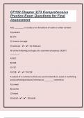 CP102 Chapter 3&vert;73 Comprehensive Practice Exam Questions for Final Assessment