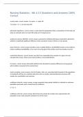 Nursing Statistics - Wk 4-13 Questions and Answers 100&percnt; Correct
