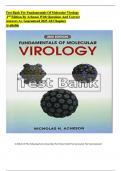 Test Bank For Fundamentals Of Molecular Virology    2nd Edition By Acheson With Questions And Correct  Answers A&plus; Guaranteed 2025 All Chapters  Available  