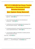 ENT 2113 BOLEN Set Exam Tested  Questions & Reviewed Correct  Detailed Answers   New Update Study Material&excl;&excl; 