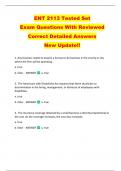 ENT 2113 Tested Set   Exam Questions With Reviewed   Correct Detailed Answers   New Update&excl;&excl; 