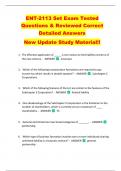 ENT-2113 Set Exam Tested  Questions & Reviewed Correct  Detailed Answers   New Update Study Material&excl;&excl; 