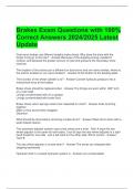 Brakes Exam Questions with 100&percnt; Correct Answers 2024&sol;2025 Latest Update 