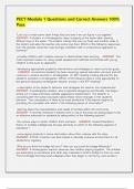 PECT Module 1 Questions and Correct Answers 100&percnt;  Pass&period;