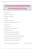 CLT LANA EXAM PREP QUESTIONS AND ANSWERS 100&percnt; PASS