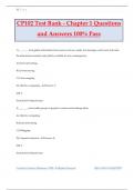 CP102 Test Bank - Chapter 1 Questions and Answers 100&percnt; Pass