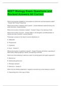 NEET Biology Exam Questions and Revised Answers All Correct 