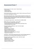 Assessment Exam 1 cchs questions and answers