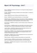 Myers- AP Psychology - Unit 7 questions and answers