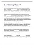 Event Planning Chapter 4 Actual Exam Questions And Correct Detailed Answers&period;