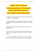 PCEUT 531 Set Exam   Tested Questions & Reviewed  Correct Detailed Answers   New Update Study Material&excl;&excl; 