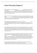 Event Planning Chapter 5 Pre-Course Set Exam With Well Defined Answers&period;