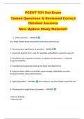 PCEUT 531 Set Exam   Tested Questions & Reviewed Correct  Detailed Answers   New Update Study Material&excl;&excl; 
