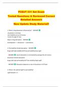 PCEUT 531 Set Exam   Tested Questions & Reviewed Correct  Detailed Answers   New Update Study Material&excl;&excl; 