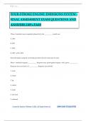 FOUR-STROKE ENGINE&colon; EMISSIONS SYSTEM - FINAL ASSESSMENT EXAM QUESTIONS AND ANSWERS 100&percnt; PASS