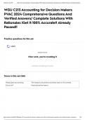 WGU C213 Accounting for Decision Makers PVAC 2024 Comprehensive Questions And Verified Answers&sol; Complete Solutions With Rationales &vert;Get It 100&percnt; Accurate&excl;&excl; Already Passed&excl;&excl;