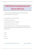FORT Practice Exam Questions and Answers 100&percnt; Pass