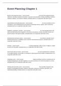 Event Planning Chapter 1 Comprehensive Exam Questions With Correct Answers&period;