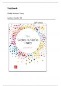 Test Bank - Global Business Today&comma; 12th Edition &lpar; Charles Hill&comma; 2021&rpar; All Chapters 1-17&vert; Latest Edition 