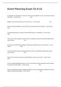 Event Planning Exam Ch 8-13 Questions And Correct Verified Answers Guaranteed Success&period;