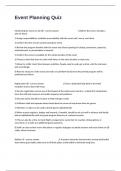 Event Planning Quiz Complete Full Exam Questions And Answers Guaranteed Success&period;