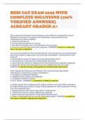HESI CAT EXAM 2025 WITH COMPLETE SOLUTIONS &lpar;100&percnt; VERIFIED ANSWERS&rpar; ALREADY GRADED A&plus;
