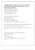 FLORIDA DRIVING TEST 2024 ACTUAL EXAM 150  QUESTIONS AND CORRECT DETAILED ANSWERS  &vert;ALREADY GRADED A  What must a minor do to receive a Class E license&quest; 