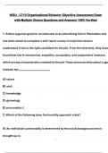 WGU - C715 Organizational Behavior Objective Assessment Exam  with Multiple Choice Questions and Answers 100&percnt; Verified