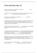 Event planning chap&period; 13  Exam Questions And Answers Guaranteed For Pass&period;