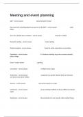  Meeting and event planning Study Guide Exam With Advanced Answers&period;