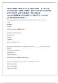 ARRT MRI EXAM&comma; FINAL EXAM&comma; PRACTICE EXAM  AND STUDY GUIDE LATEST 2024 ACTUAL EXAM 160  QUESTIONS AND CORRECT DETAILED  ANSWERSWITH RATIONALES &lpar;VERIFIED ANSWERS&rpar; &vert;ALREADY GRADED A&plus; 