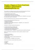 Peoples&comma; Plagues & Pests Final Exam CORRECT QUESTIONS & ANSWERS&lpar;RATED A&plus;&rpar;