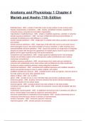 Anatomy and Physiology 1 Chapter 4 Marieb and Hoehn 11th Edition Exam 2024&sol;2025 Questions With Completed & Verified Solutions&period;